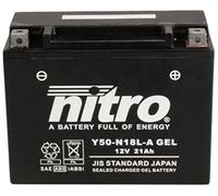 Nitro Y50-A Gel - N-Y50-n18l-A Gel n18l AGM fermé, Schwartz Taille NA