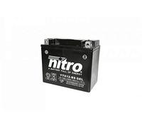 NITRO YTX12-BS GEL -N- YTX12-BS Gel AGM Fermé, Noir, Taille NA