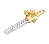 Nitrogen Flow Indicator Pure Copper, 1/4in Thread Inlet Outlet Double Scale Flow Meter for Brazing Processes Gas Flow Monitoring Nitrogen Purge Applications 0386-0849