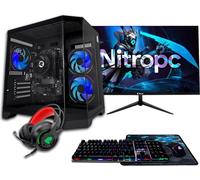 PC Gamer complet Nitropc Pack Bronze - AMD Ryzen 5 PRO 4650G, AMD Vega 7, RAM 16Go, M.2 1To, Win11, WiFi - Écran 24" FullHD et accessoires Bleu C