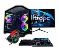 NitroPC - Pack Bronze Plus | PC Gaming Completo (AMD Ryzen 5 5655G 6/12 4.6GHz, RX Vega 7, RAM 32GB, M.2 1TB, Windows 11 PRO, RGB | WiFi, Monitor 24", Teclado, ratón, Auriculares) PC sobremesa (Negro)