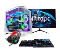 NitroPC - Pack Gold Plus | PC Gaming Complet (Intel Core i5 14400F 4/8 4,7 GHz, RTX 3050 8 Go, RAM 16 Go, M.2 1 to, Windows 11 Pro, RGB | WiFi, Moniteur 24", Clavier, Souris, Casque) (Blanc)