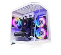 NitroPC - PC Gaming Avancé Silver (AMD Ryzen 5 5500 3,6 GHz, RTX 5060 8 Go, RAM 16 Go, M.2 1 to, Windows 11 Pro, Éclairage RGB, WiFi5) Ordinateur de Bureau, PC Gamer (Blanc)