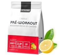 NITROPERF - Pré-Workout Ultra Performant en poudre 200gr - 200mg Caféine, 2,8g Bêta-Alanine, 5g Citrulline - Certifié CarnoSyn® & Kyowa Quality® - Boisson énergétique - Gôut Citron Naturel