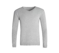 NITRY Pull À Manches Longues Homme Coupe Régulière Doux Respirable Basique Pullover Classique Décontractée Couleur Unie Tricots H-Grey XL