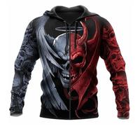 NITRY Sweat-Shirt Homme Casual Sport Mode Capuches Hommes Jeunesse Personnalité Tendance Sweat-Shirt À Manches Longues Homme Impression Numérique 3D Pullover Sweat À Capuche Homme AB-04 XL