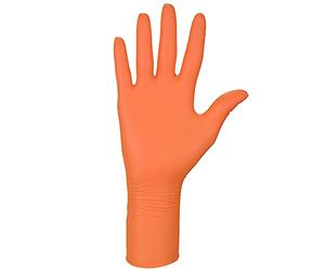 Nitrylex - Gants nitrile d'examen et de protection, jetables, non stériles, non poudrés, petits, couleur orange, 21821