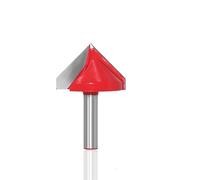 NITVIA 1pc 8mm Tige V Forme rainure routeur Bits CNC carbure Monobloc Fraise 60 90 120 150 degrés Travail du Bois Fraise Gravure Bits (Size : 8X22XR90)