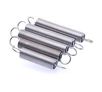 NITVIA 5 pièces Fil Dia 0.8mm S Crochet Ressort d'extension OD 6mm 304 Acier Inoxydable cylindroïde hélicoïdal Traction Ressort hélicoïdal Longueur 20-60mm (Size : 0.8x6x25mm)