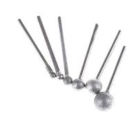 NITVIA 6 pièces meulage Aiguille tête Diamant Boule Ronde Fraise Foret Ensemble for Sculpture Gravure Forage 4-12mm Outils abrasifs