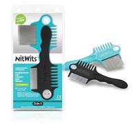 NitWits Peigne à poux 3 en 1 + Démêlant + 5 Loupe 80 g