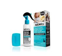 NitWits Spray Anti-Poux et Lentes - Traitement Anti Poux Rapide Sans Peignage - Avec Peigne Post-Traitement - Lotion Anti Poux Enfants - 120 ml
