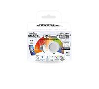 NITYAM SMART Spot LED connecté Wi-Fi encastrable rond 5W 400 Lumens - Couleur d'éclairage Multicouleurs (RGB) + Changement de blancs (CCT) - Compatible avec Amazon Alexa, Google Home et Siri