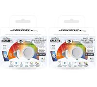 Nityam SMART Spot LED connecté Wi-Fi encastrable rond 5W 400 Lumens - Couleur d'éclairage Multicouleurs (RGB) + Changement de blancs (CCT) - Compatible avec Amazon Alexa, Google Home et Siri