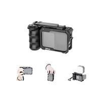 Nitze Kit de Poignée avec Cage pour GoPro HERO13/12/11/10/9 Black, Cage Hero 13 avec Side Handle Grip, Bouton d'Obturateur à Griffe, Dragonne, Trou de Fixation 1/4" pour Trépied, LED Light - T-GP03B