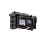 Nitze Kit de Poignée pour DJI Osmo Action 5 Pro/4/3 avec Cage, Poignée pour Photographie de Rue avec Side Handle, Bouton d'Obturateur à Griffe, 1/4" Locating Hole pour DJI Mic, LED Light- T-D04B