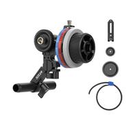 Nitze Mini Follow Focus avec Deux Disques de Marquage, Engrenages d'Entraînement, Anneau d'Engrenage, Tige de 15 mm et Pince à Tige avec Rail NATO - MF15C