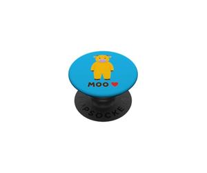 NIU Lai Moo Love Vache Chinoise virale Mème Mignon bovin Jaune PopSockets PopGrip Adhésif
