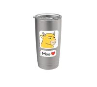 Niu Lai Moo Love Viral Chinois Vache Réaction Meme Gobelet isotherme en acier inoxydable double paroi