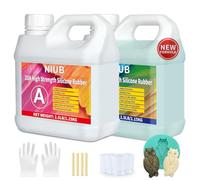 NIUB Kit de Fabrication de Moules en Silicone 20A, Caoutchouc Liquide pour le Moulage, Non Toxique, Facile à Utiliser, Catalysé au Platine (2,3kg Vert Jade)