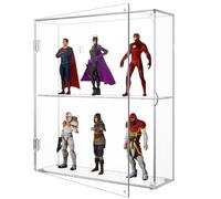 NIUBEE Amiibo Vitrine en Acrylique Transparent pour Figurines Funko Pop, Montage Mural ou de Bureau, boîte de présentation Anti-poussière pour Objets de Collection, Roche, Cristaux, Mini Jouets