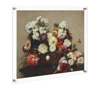 NIUBEE Cadre photo flottant en acrylique transparent 61 x 76,2 cm pour affichage d'affiche de photographie (le cadre complet mesure 68,6 x 83,8 cm)