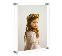 NIUBEE Cadre photo flottant en acrylique transparent, sans cadre, pour certificat, diplôme (27,9 x 35,6 cm)