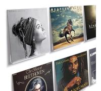 NIUBEE Lot de 6 étagères murales en Acrylique Transparent pour disques vinyles - Présentez Votre Musique Quotidienne au Bureau ou à la Maison