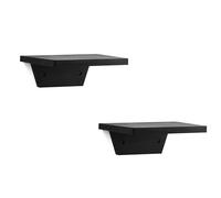 NIUBEST Lot de 2 petites étagères flottantes, étagère murale trapézoïdale pour lampe de table, affichage de plantes, bords en bois décoratifs chic pour salon, chambre, cuisine, bureau, pin, 20 x 15 cm