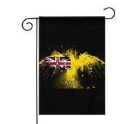 Niue, peuple de Niue, drapeau américain, aigle Drapeaux de jardin (12,5 x 18 pouces) - Bannière aux couleurs éclatantes pour décoration extérieure de jardin et de maison