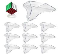 Niuhong 10 Pcs Base Triangulaire Transparente Cube Représente L'Affichage Rubik Support Piédestal Présentation Trépied Plastique Plus Clair Organisation Bases Stables Décoration Bureau Domicile (A)