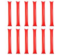 Niuhong 12 Pcs Bâtons d'Encouragement Tapette Gonflable Plastique Bâton Bam Bam Claquements Mains Jouer Cheerleading Fans Spectateurs Événements Sportifs Fête d'anniversaire Carnaval (Rouge)