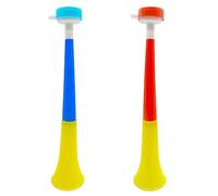 Niuhong 2 Pcs Vuvuzela Tröte Fanfare Football Jouer Trompette Cheerleading Trompettes Plastique Très Bruyant Corne Krachmacher Téléspectateurs Fans Stade Match Marchandises Célébrations Sportives