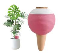 NIUKOMY Arrosage Automatique Terre Cuite Grande, Distributeur d'eau pour Plantes en Pot 450 ML, Oyas Irrigation, Cône D'arrosage Argile avec Bouchon pour Vacances, Bureau, Rose