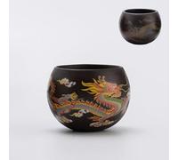 NIUKOMY Yixing Zisha Tasses à Thé en Argile, Chinoise Tasse Terre Cuite, Changement de Couleur Service à Thé Kung Fu, 100ML Dragon(Sans Boîte Cadeau)