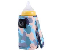 Niukuyu Universel USB Chauffe- Lait Poussette Voyage Sac Isotherme Portable Allaitement Biberon Chauffe Camouflage-Bleu