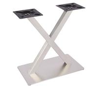 NiuLifeya Cadre de table en forme de X - Structure en acier inoxydable argenté - Hauteur : 72 cm - Charge maximale : 200 kg - Convient pour chambre à coucher, salon, cafés et autres endroits