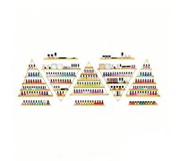 NiuLifeya Lot de 10 étagères murales à 5 niveaux pour vernis à ongles, capacité de charge de 10 kg, convient pour salon de manucure et magasin de cosmétiques, doré