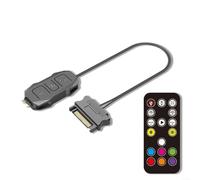 NiuLumea ARGB Contrôleur d'éclairage 5 V pour appareils à 3 broches, pour hub alimenté par SATA avec commutateur de mode manuel, ventilateurs de boîtier PC, bandes LED, refroidisseurs d'air (plusieurs