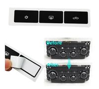 NiuLumea Autocollant de réparation de bouton AC pour 300C (2005 C2010) en vinyle noir avec lettrage blanc