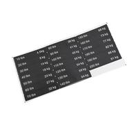 NiuLumea Autocollants de poids pour équipement de fitness | 4,5 à 154,2 kg (4,5 à 155 kg) Matériau PP | Étiquettes numérotées transparentes pour haltères, haltères, bandes de résistance | pour noir