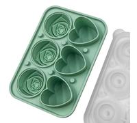 NiuLumea Bac à glaçons en silicone en forme de cœur avec couvercle entonnoir, flexible et robuste, de -40 à 230 °C, passe au lave-vaisselle, 1 pièce