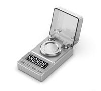 NiuLumea Balance numérique de bijoux 0,001 g pour or, petite échelle numérique en grammes, capacité de 50 g, unités de grammes de carats, fonctions de tare et de comptage dans un design compact