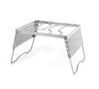 NiuLumea Barbecue de camping pliable avec pare-brise, barbecue au charbon en acier inoxydable 304, hauteur réglable avec 5 réglages, supporte 29,9 kg, compact et portable avec sac de transport