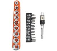 NiuLumea Barre d'extension portable pour porte-embout manuel avec verrouillage rapide, ensemble de 9 douilles avec adaptateur hexagonal de 6,35 mm - pour outils en acier V, réglable aux espaces