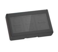 NiuLumea Boîte de rangement portable pour Nintendo Switch 2, 24 compartiments, support de protection en ABS avec fermeture sécurisée, 17,4 x 10,1 x 2,7 cm, noir/bleu/blanc/rouge