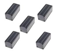 NiuLumea Boîtier en aluminium extrudé PCB 50 x 25 x 25 mm, pour projet électronique noir divisé pour alimentation à faire soi-même, boîtier de dissipation de la chaleur