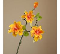 NiuLumea Bouquet de magnolia artificiel, arrangement floral en tissu de soie pour décoration d'intérieur, salon, chambre à coucher, centre d'événement, faible entretien, décoloration