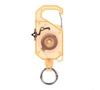 NiuLumea Canne à pêche rétractable verrouillable, rallonge automatique avec clip sécurisé, laisse légère pour éviter la perte pendant la randonnée ou le camping (orange)