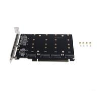 NiuLumea Carte d'extension SSD x16 vers NVMe M2 prenant en charge 4050 avec indicateurs LED et puce d'alimentation CC